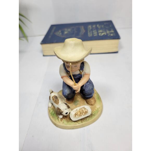Vintage Denim Days, Homco Figurine 1504  Danny After Chores, - Picture 5 of 6